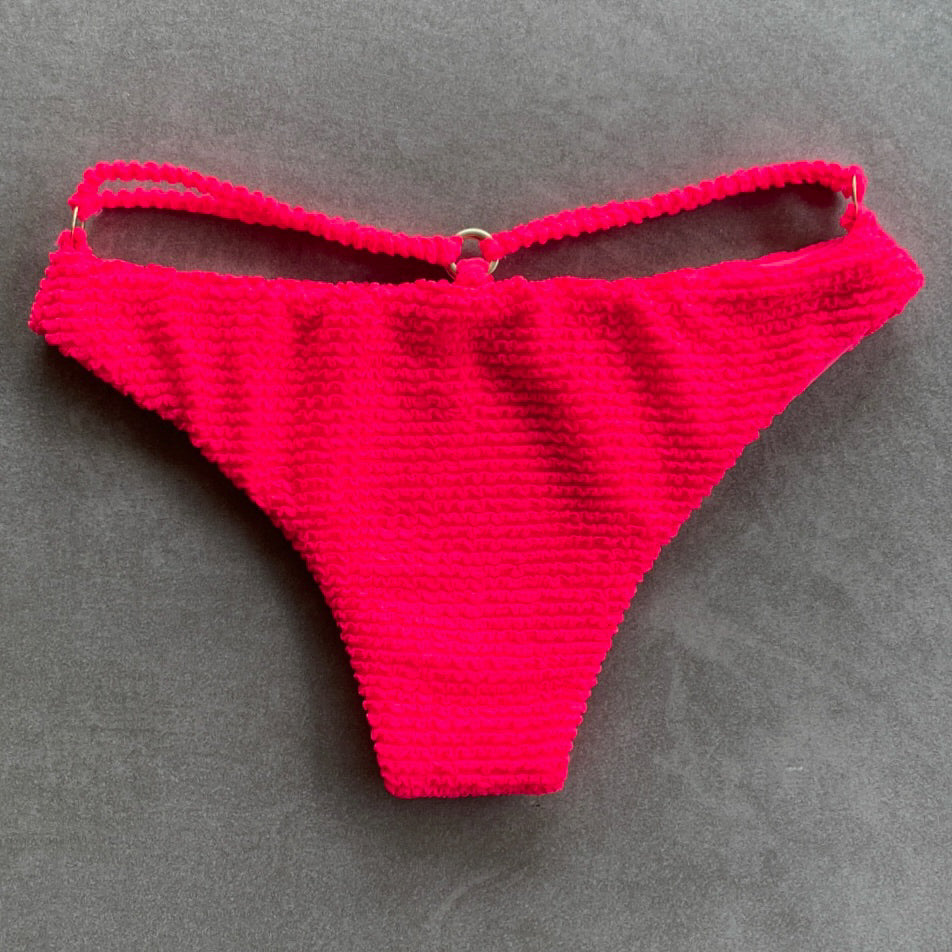 Electra Red Textured Lau Bikini Bottom