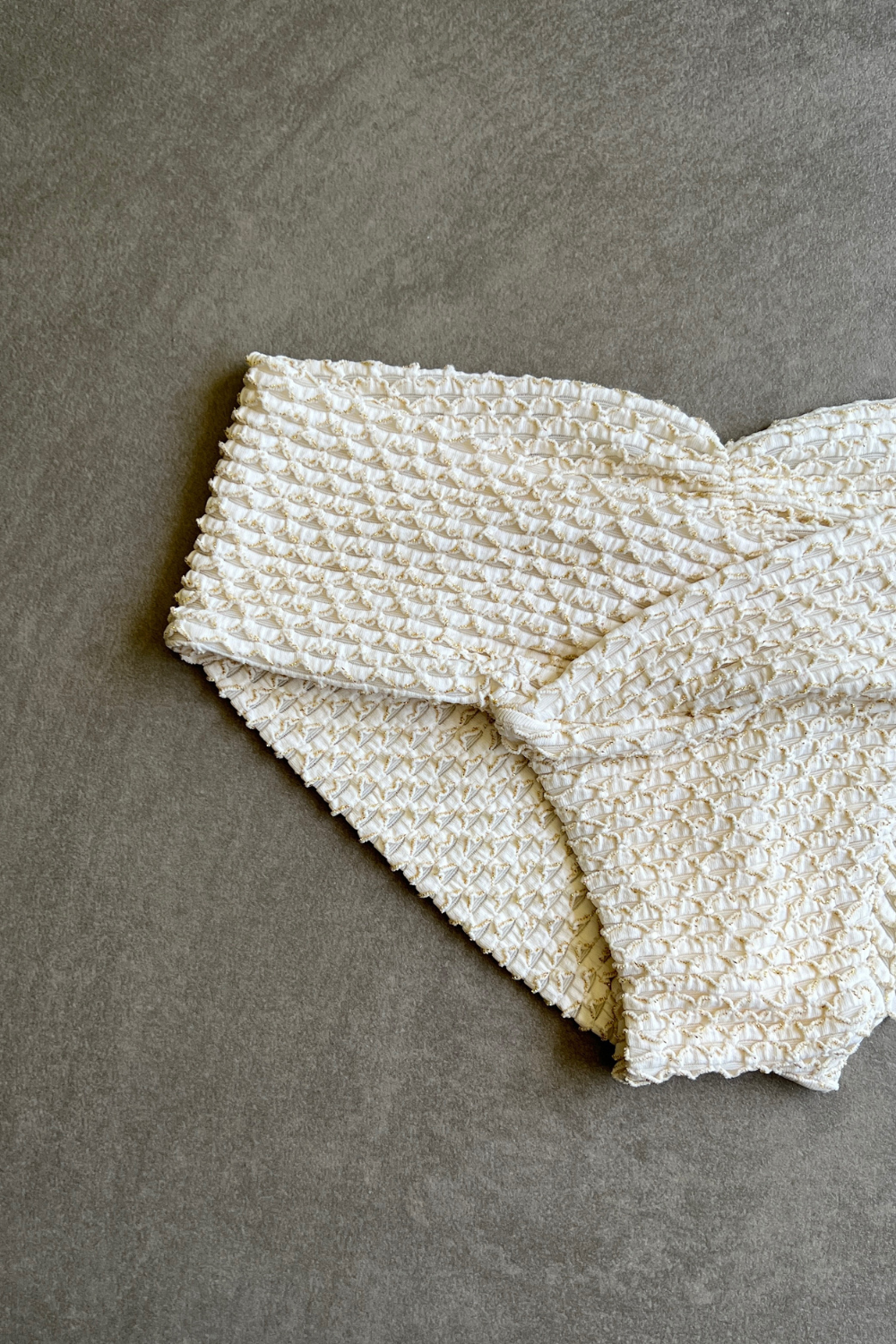 Sparkling Snow Mermaid Weave Textured Melissa Bikini Bottom