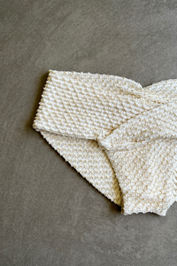 Sparkling Snow Mermaid Weave Textured Melissa Bikini Bottom