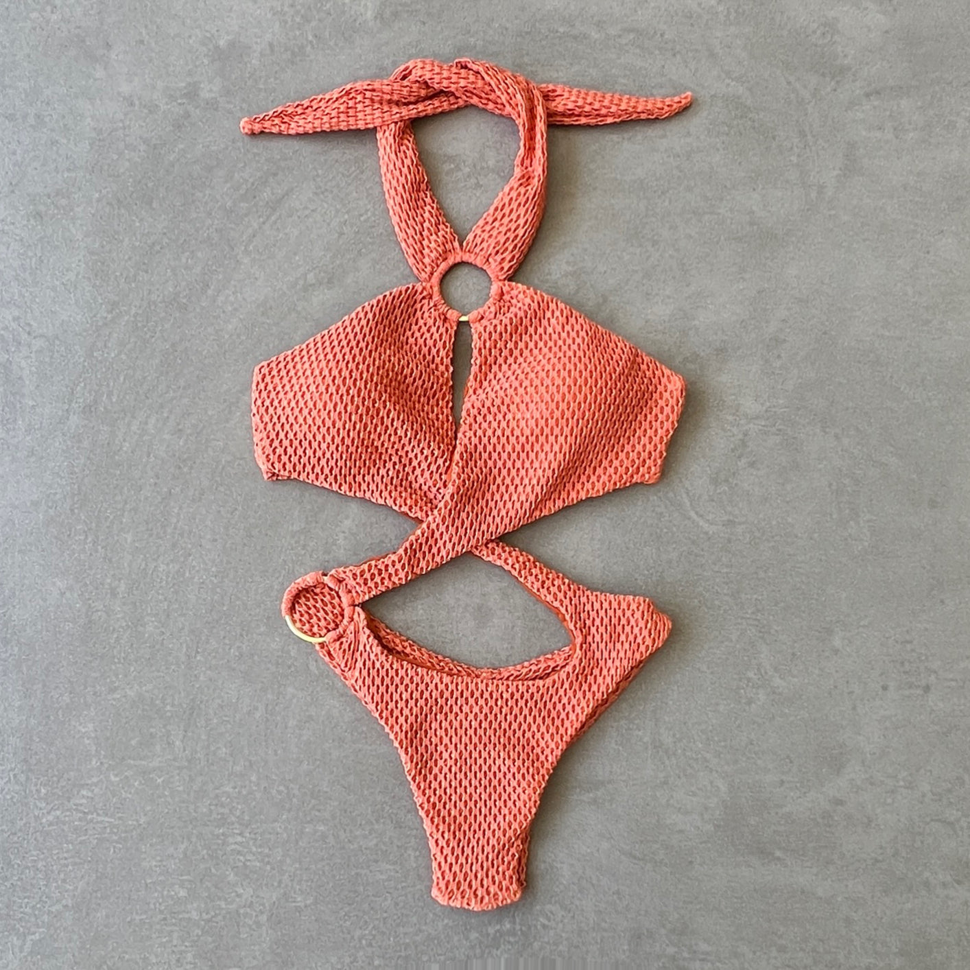 Toasted Peaches Honeycomb Julia One Piece Swimwear