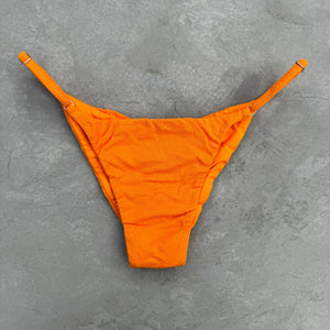 Seashore Textured Orange Zest Tanga Bikini Bottom