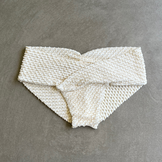 Sparkling Snow Mermaid Weave Textured Melissa Bikini Bottom