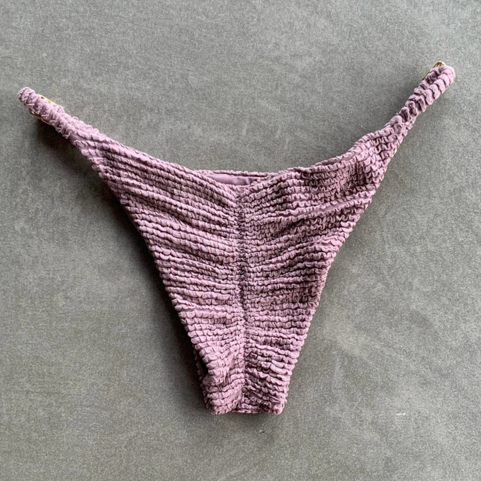 Lavender Mist Textured Tanga Bikini Bottom