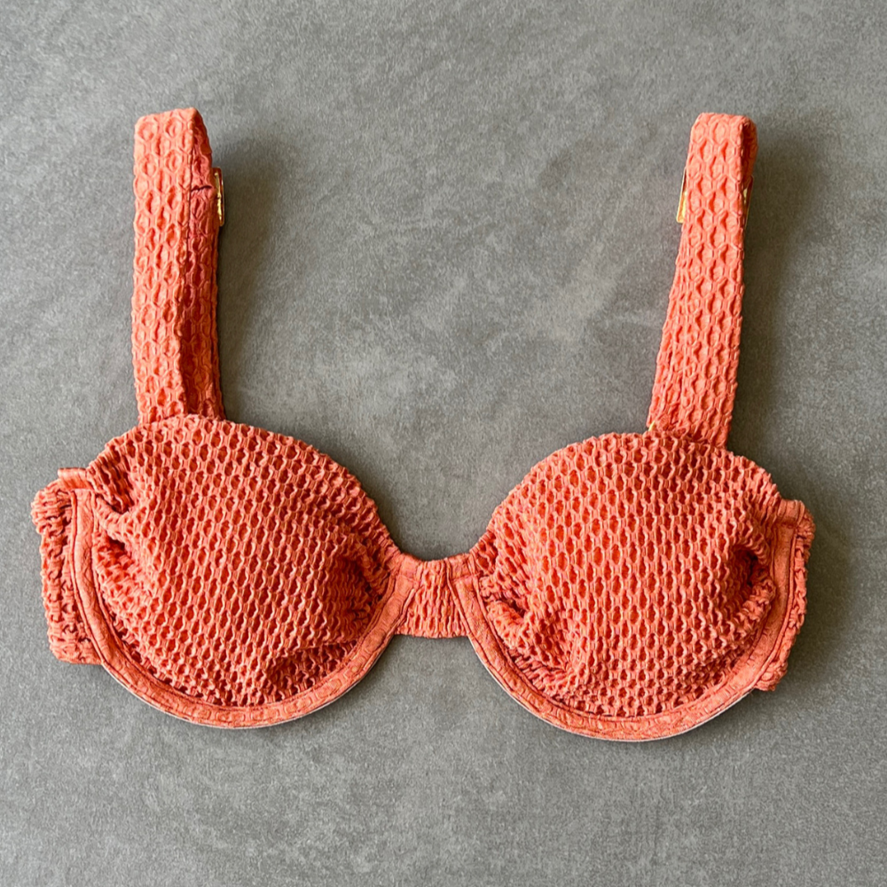 Toasted Peaches Honeycomb Carolina Bikini Top