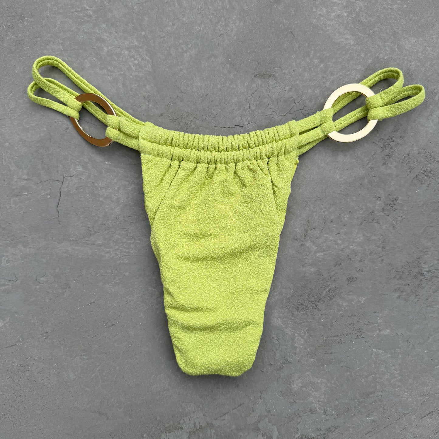 Seashore Textured Citrus Kayla Bikini Bottom