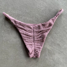 Load image into Gallery viewer, Lavender Mist Textured Tanga Bikini Bottom
