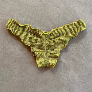 Pistachio Green Textured Lili Ripple Bikini Bottom