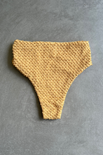 Load image into Gallery viewer, Golden Siren Mermaid Weave Textured Vera Bikini Bottom
