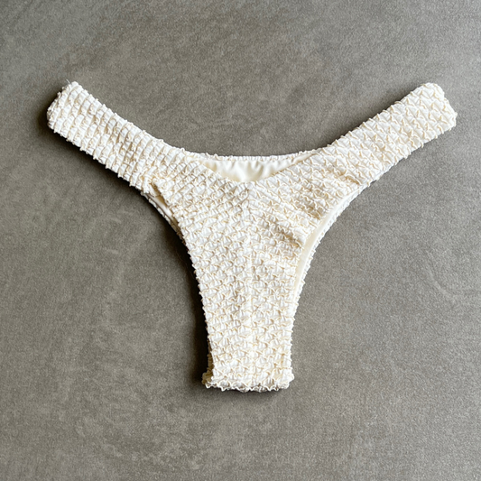 Sparkling Snow Mermaid Weave Textured Bia Bikini Bottom