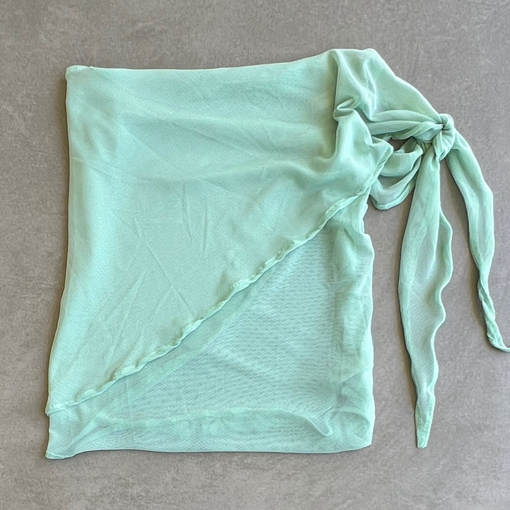 Seafoam Green Mesh Mini Skirt