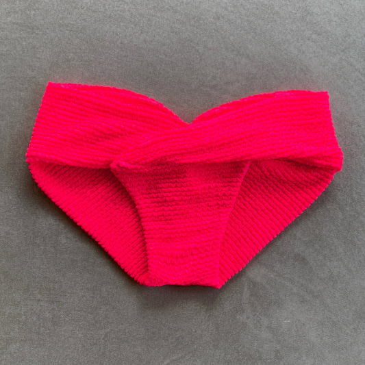Electra Red Textured Melissa Bikini Bottom