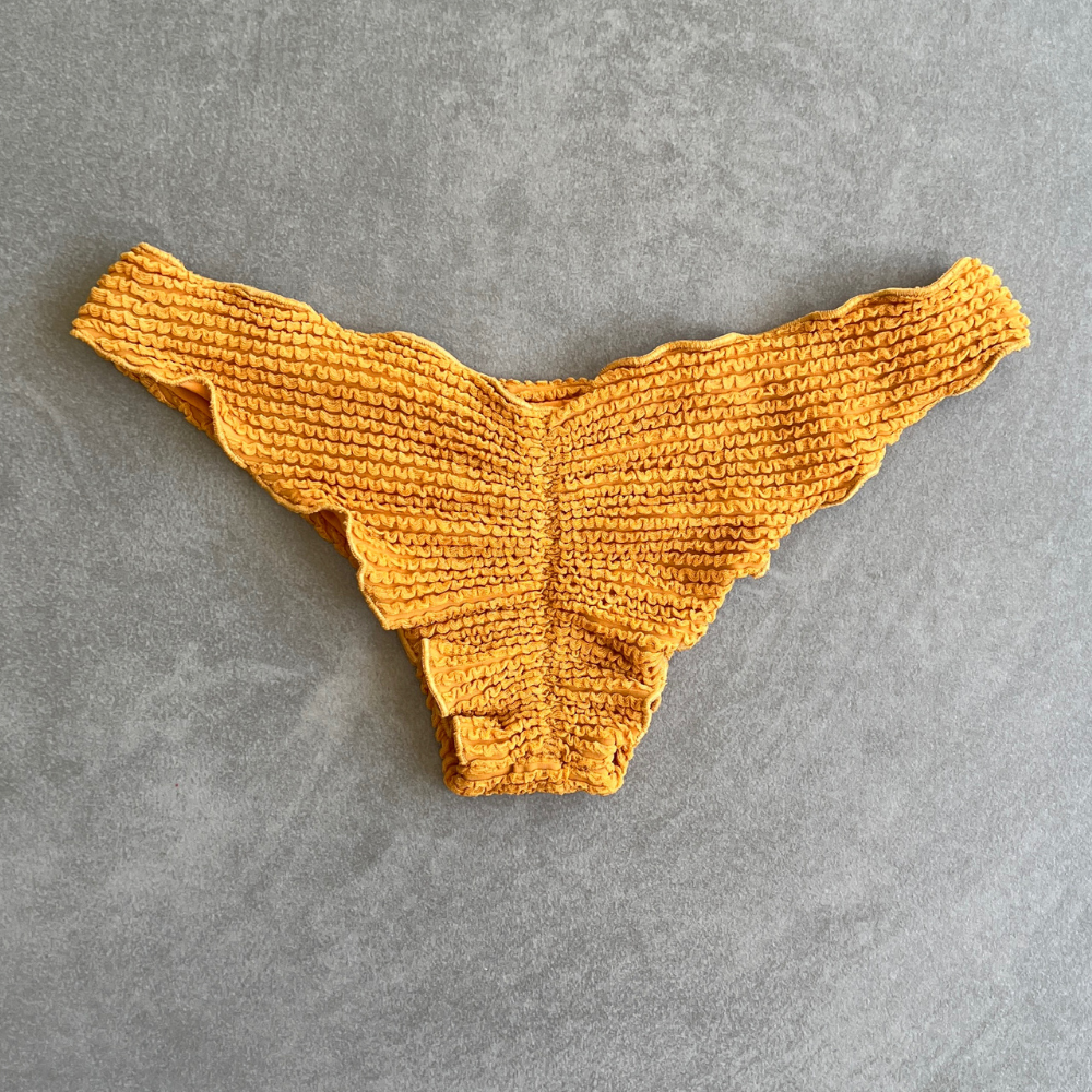 Apricot Textured Lili Ripple Bikini Bottom