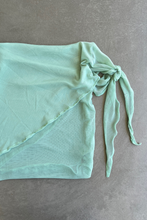 Load image into Gallery viewer, Seafoam Green Mesh Mini Skirt
