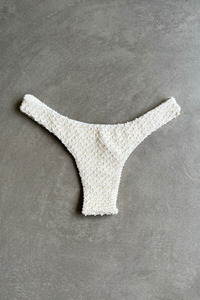 Sparkling Snow Mermaid Weave Textured Bia Bikini Bottom
