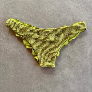 Pistachio Green Textured Lili Ripple Bikini Bottom