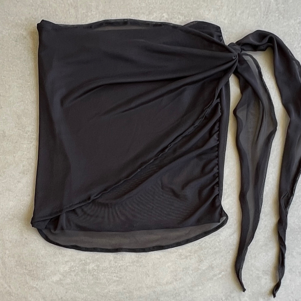 Glamour Black Mesh Mini Skirt