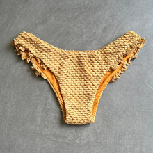 Load image into Gallery viewer, Golden Siren Mermaid Weave Textured Yasmin Bikini Bottom

