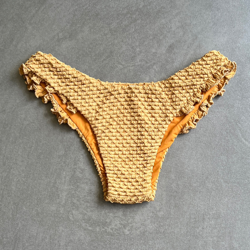 Golden Siren Mermaid Weave Textured Yasmin Bikini Bottom