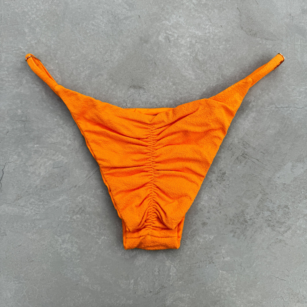Seashore Textured Orange Zest Tanga Bikini Bottom