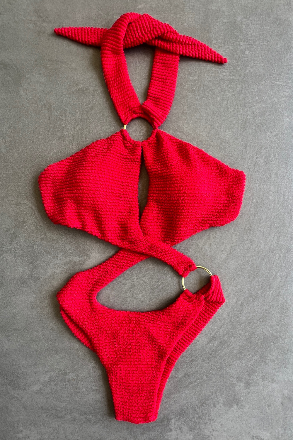 Mexican Chili Textured Julia One Piece Swimwear