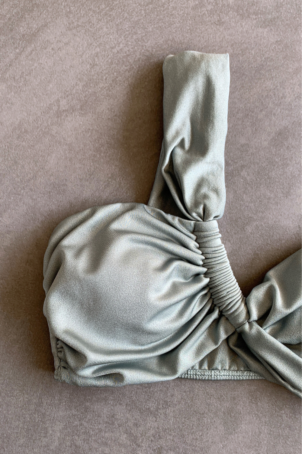 Silver Blue Greek Bikini Top