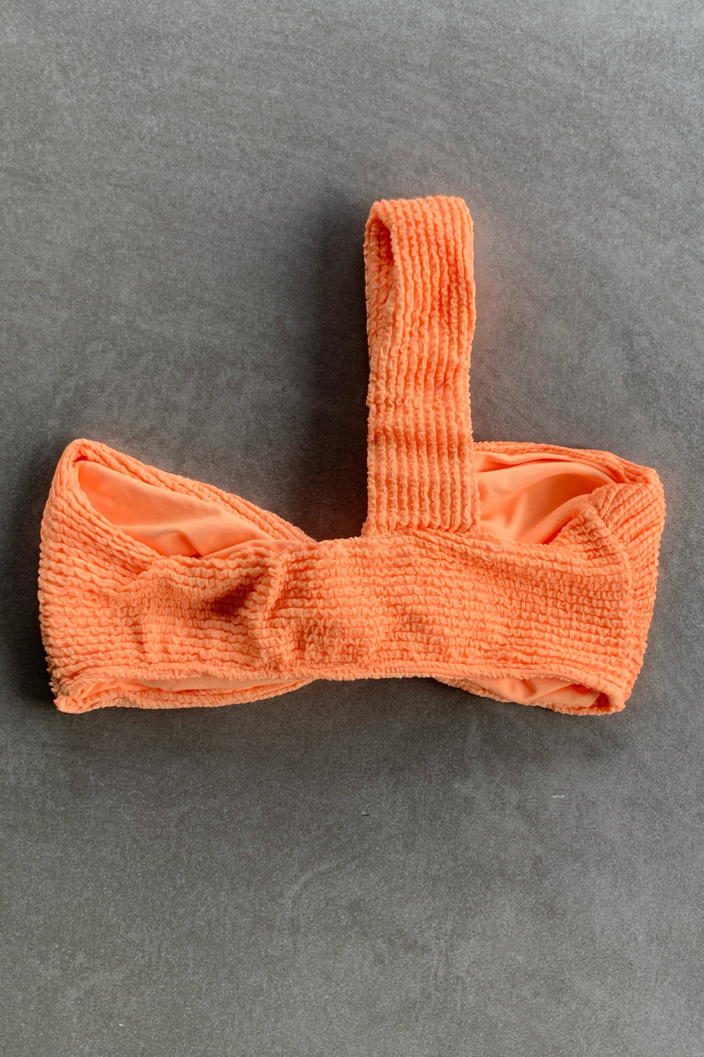 Energy Orange Textured Greek Bikini Top