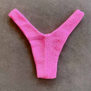 Pink Bliss Textured Bia Metal Bikini Bottom