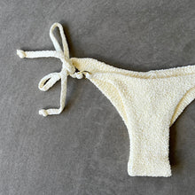 Load image into Gallery viewer, Buttercream Beehive Textured Katie Side Tie Bikini Bottom
