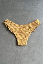 Load image into Gallery viewer, Golden Siren Mermaid Weave Textured Yasmin Bikini Bottom
