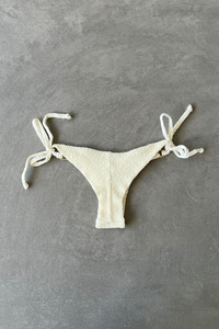 Buttercream Beehive Textured Katie Side Tie Bikini Bottom