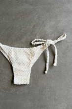 Load image into Gallery viewer, Sparkling Snow Mermaid Weave Textured Katie Side Tie Bikini Bottom
