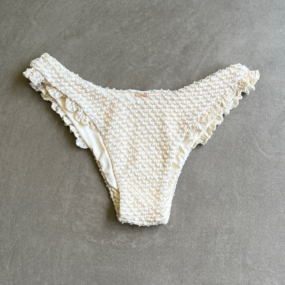 Sparkling Snow Mermaid Weave Textured Yasmin Bikini Bottom