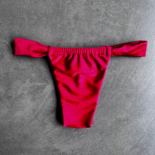 Scarlet Red Curtain Bikini Bottom