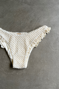 Sparkling Snow Mermaid Weave Textured Yasmin Bikini Bottom