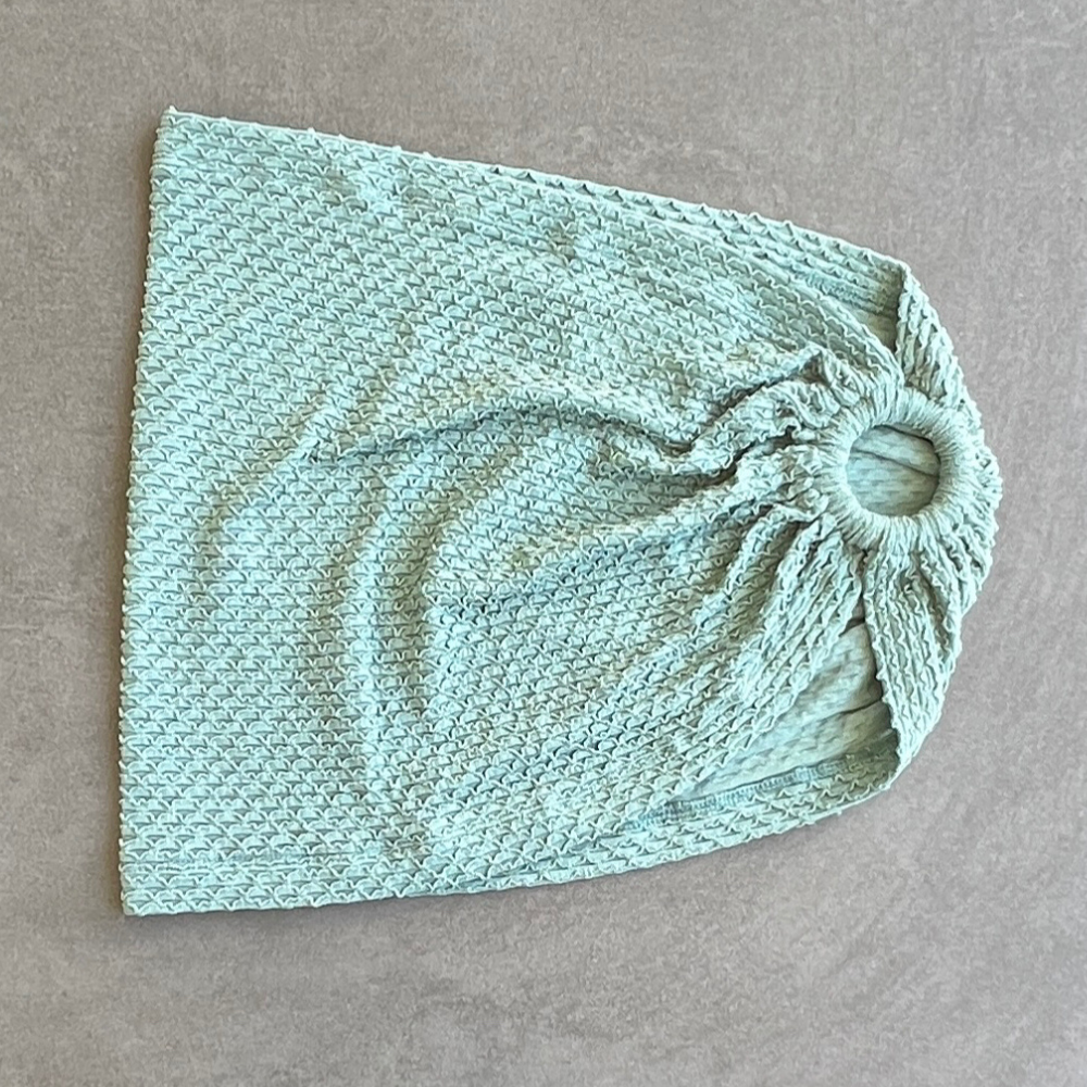 Seafoam Green Sparkling Mermaid Weave Mini Ring Skirt