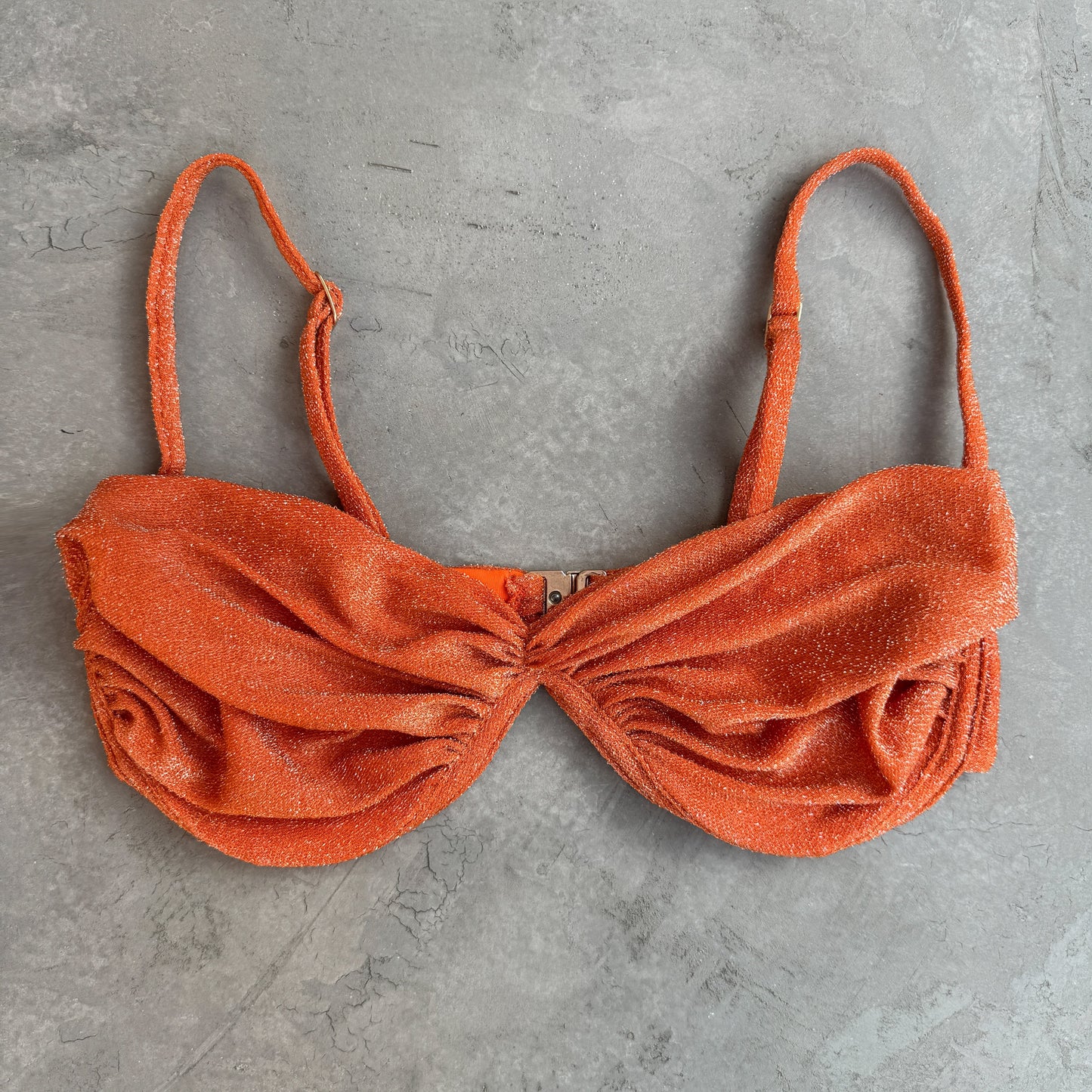 Orange Sparkle Haven Bikini Top