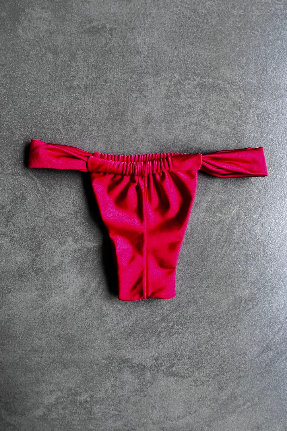 Scarlet Red Curtain Bikini Bottom