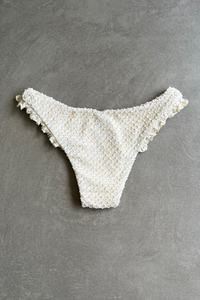 Sparkling Snow Mermaid Weave Textured Yasmin Bikini Bottom
