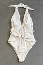 Load image into Gallery viewer, Sparkling Snow Mermaid Weave Textured Samira One Piece Swimwear

