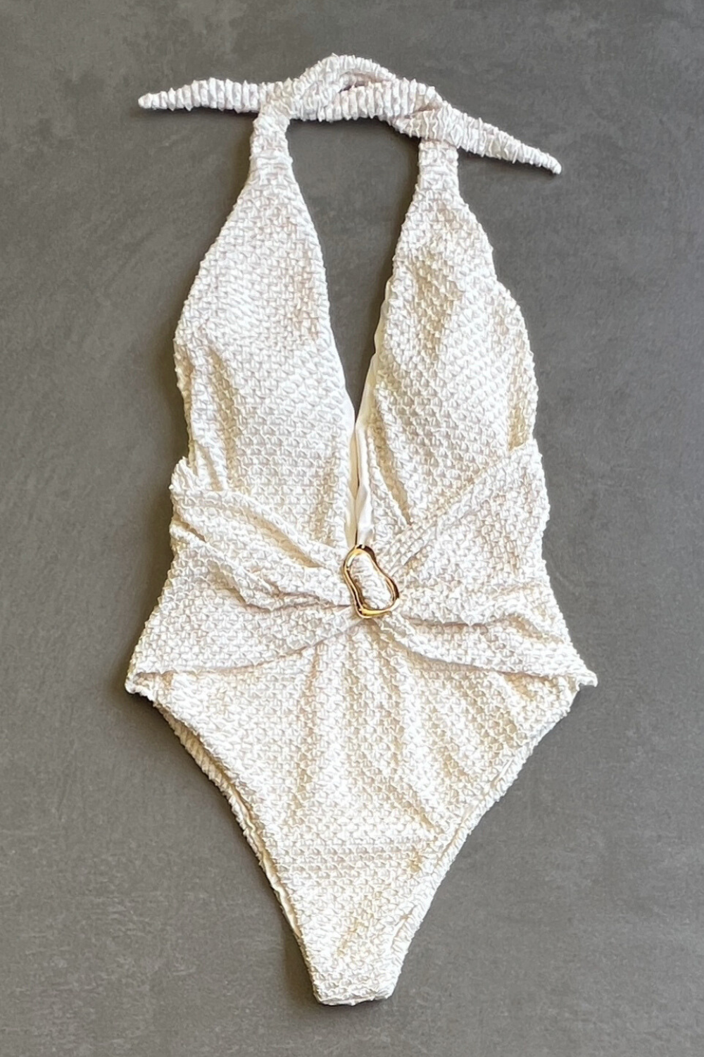 Sparkling Snow Mermaid Weave Textured Samira One Piece Swimwear