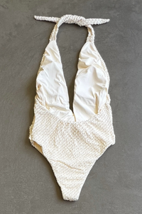 Sparkling Snow Mermaid Weave Textured Samira One Piece Swimwear