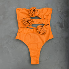 Load image into Gallery viewer, Laurice Orange Seashore Textured One Piece Swimsuit
