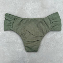 Load image into Gallery viewer, Seashore Textured Fern Green Classy Cheeky Bikini Bottom
