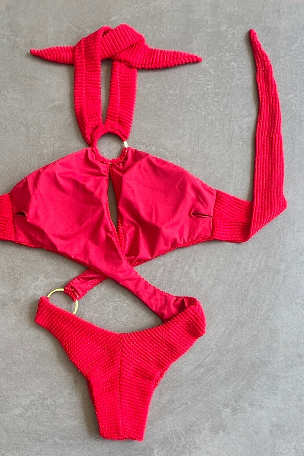 Mexican Chili Textured Julia One Piece Swimwear