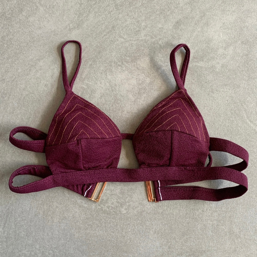 Seashore Textured Malbec Vera Bikini Top