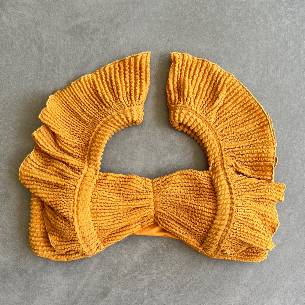 Apricot Textured Camille Bikini Top