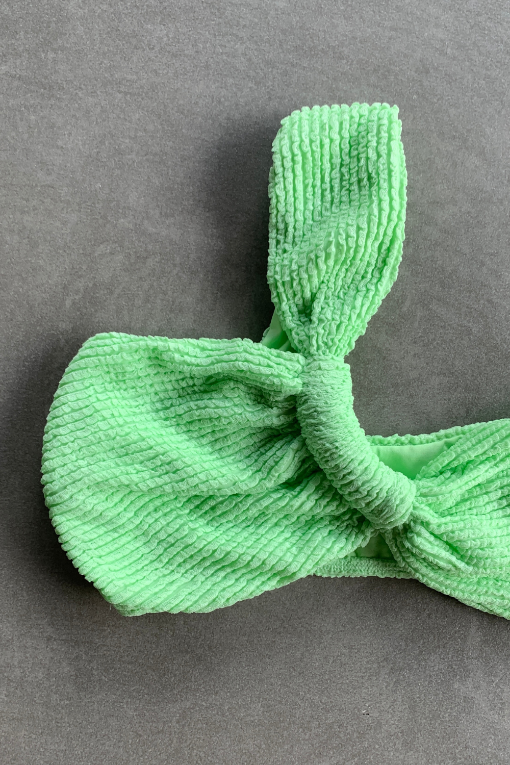 Minty Haze Textured Greek Bikini Top