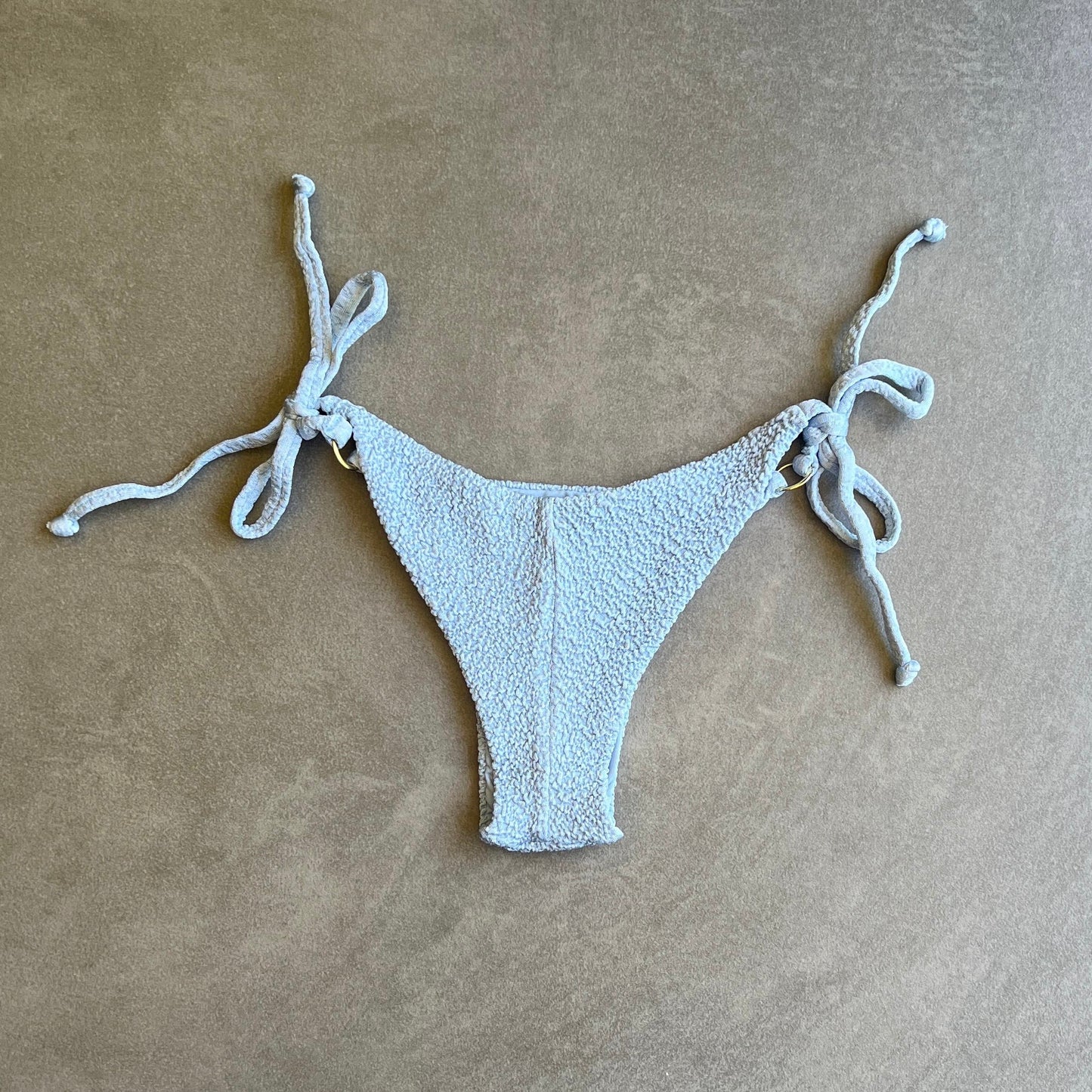 Blue Martini Beehive Textured Katie Side Tie Bikini Bottom