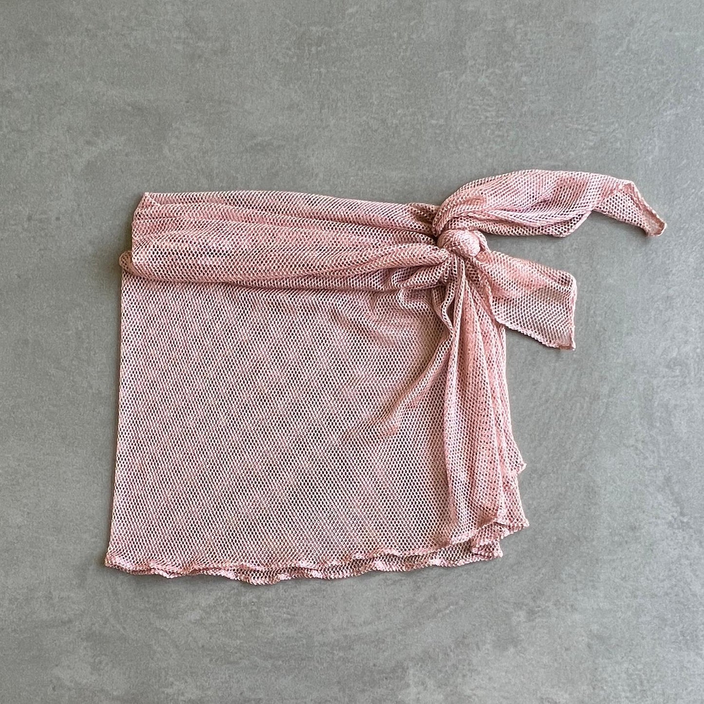 Mini Beach Sarong Sparkling Mesh Pale Pink