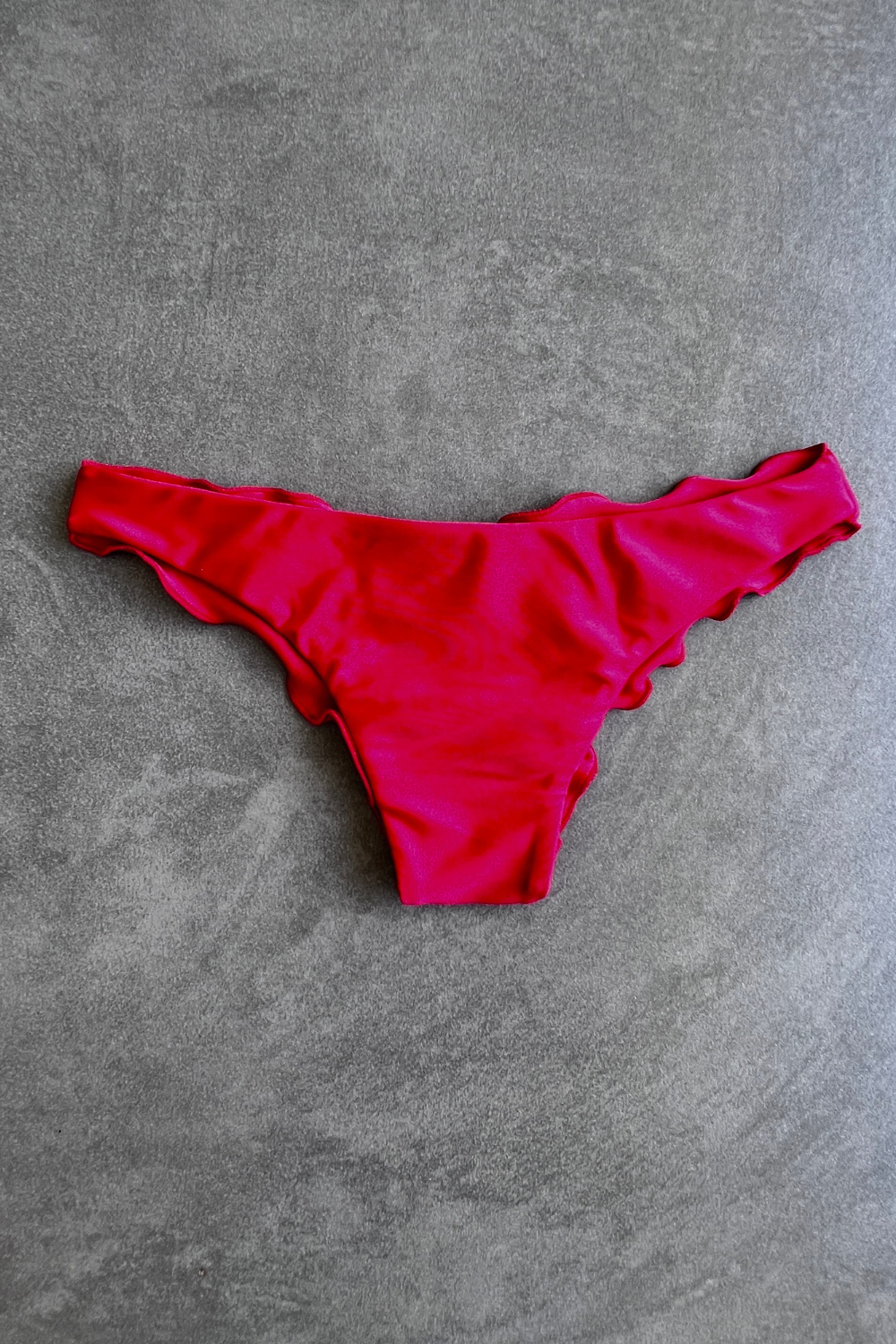 Scarlet Red Lili Ripple Bikini Bottom